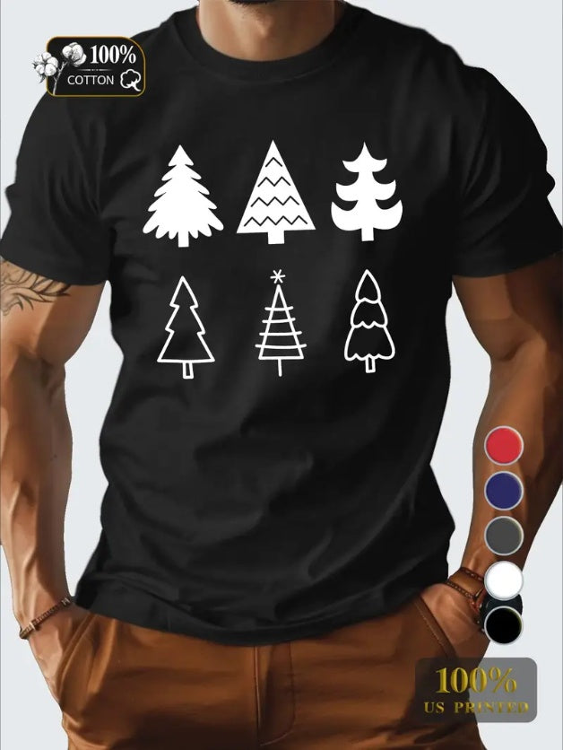 Christmas Tree Men's Tshirt Comfort Fit
