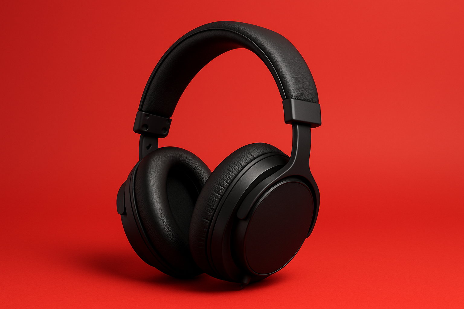 CREATE IMAGE HEAD PHONE ADJUST PICTURE HEAD PHONE WITH RED BACK GROUND
